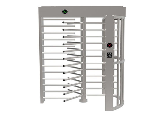 بوابة دوارة كاملة الارتفاع مع قارئ بصمات الأصابع، مصنوعة من الفولاذ المقاوم للصدأ بدرجة 304 وميزة منع التتبع