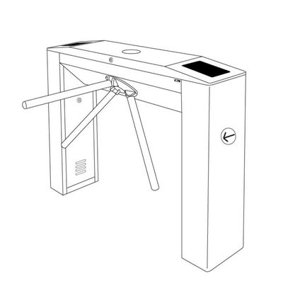 قفل ذكي مزدوج المستوى للمشاة ثلاثة أذرع الباب الدوار IP 54 التحكم في الوصول