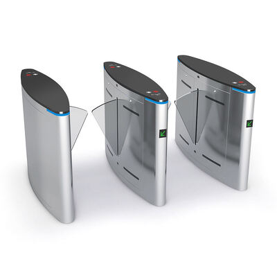 SS304 بوابة حاجزية مادة مع التحقق من وجه بصمات الأصابع RFID وسرعة حركة المرور 30 شخص / دقيقة