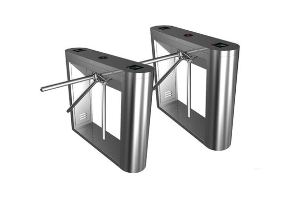 بوابة حاجز ثلاثي القوائم بطول ذراع 510 مم بجهد 24 فولت تيار مستمر وقدرة 40 واط مع هيكل من الفولاذ المقاوم للصدأ 304 للتحكم في الوصول