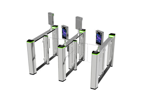 الزجاج المقاوم للصدأ SS304 0.4S الحاجز المشي السريع الحاجز السريع بوابة الدوران للمناطق عالية حركة المرور