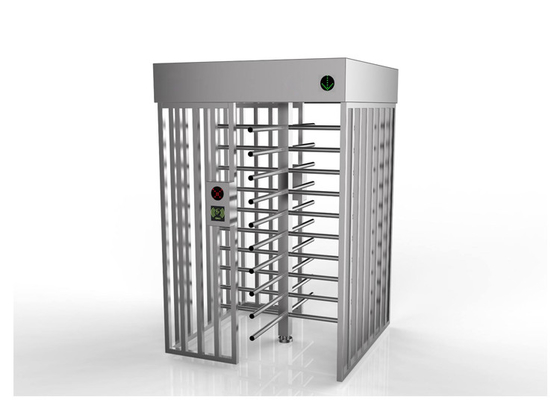 أحادية القناة RFID ذات الارتفاع الكامل للتحكم في الوصول إلى الباب الدوار 220 فولت