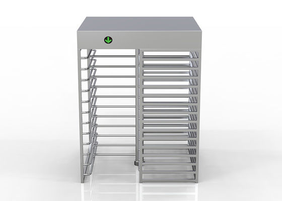 بوابة دوارة كاملة الارتفاع لقياس درجة الحرارة والتعرف على الوجه مع الفولاذ المقاوم للصدأ SUS304 للتحكم في الوصول عالي الأمان